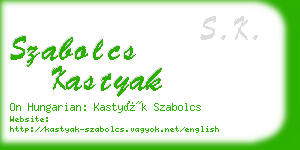 szabolcs kastyak business card